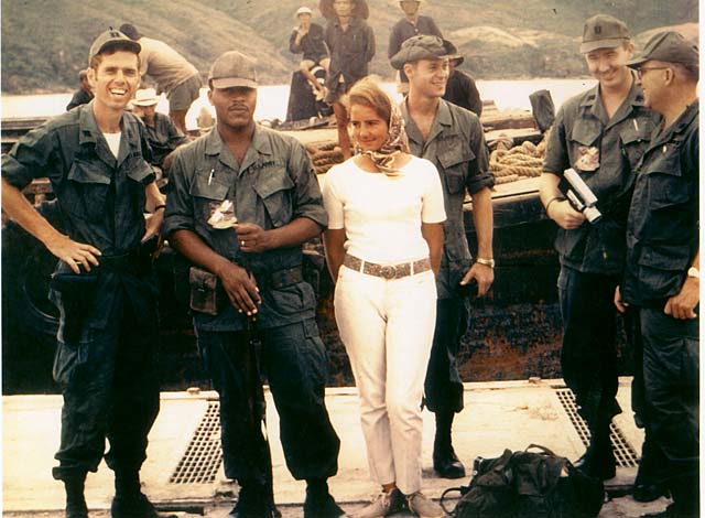 Anne Watts with members of a MEDCAP team from the 67th Evac Hospital in Qui Nhon, 1967.
